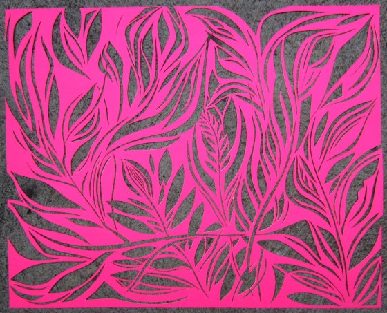 Day 101 (8/7/12): Fluorescent Paper Cut 2