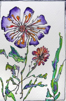 Day 151 (9/26/12): Loosely Drawn Fall Flower