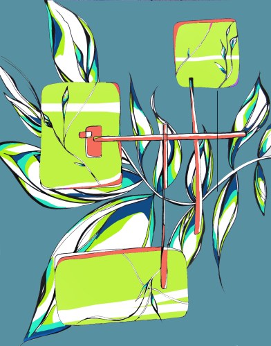 Day 169: Foliage II in Blue and Green Day 169 (10/14/12): Foliage II in Blue and Green