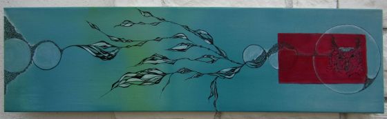 36 x 10 acrylic on canvas