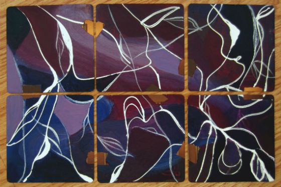 Acrylic on compressed paper coasters