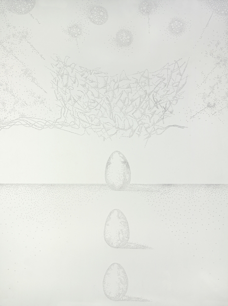 Day 261 18 x 34, Pierced paper