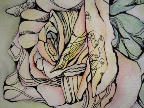 Day 267 Rose Re-worked detail