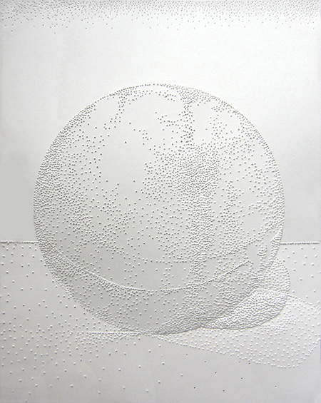 Day 297, 8 x 10" pierced paper