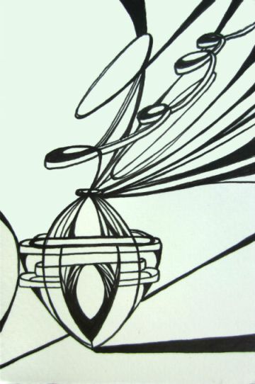 Day 307, 3 x 5" ink on paper