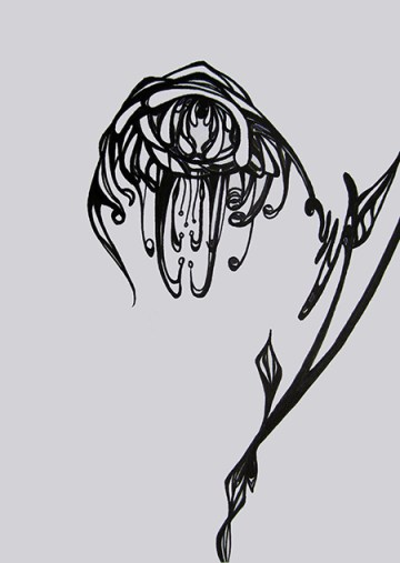 day 309, 5 x 7 ink on paper