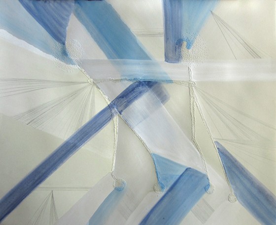 Day 311, 16 x 20" acrylic, pencil and pierced paper