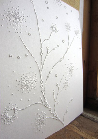 Day 328, 5 x 7" Pierced Paper