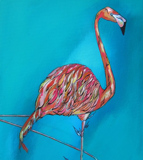 Day 346 Balancing Act Flamingo detail