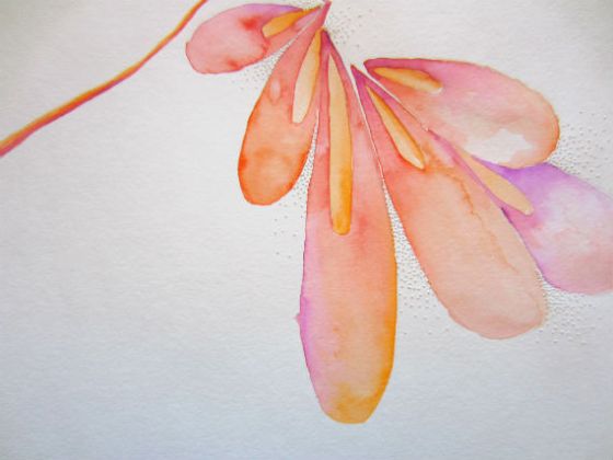 Day 354, 9 x 12" Watercolor on pierced paper