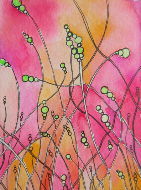 Day 356, ~4 x 6" ink and watercolor on paper