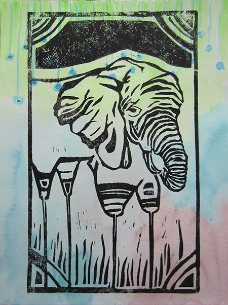 Day 369 soft watercolor Elephant Print