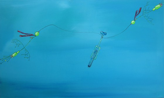 18 x 30" Acrylic and Ink on Canvas Work in Progress