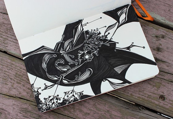 Ink on sketchbook paper