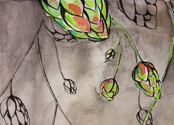 Hops and Berries detail