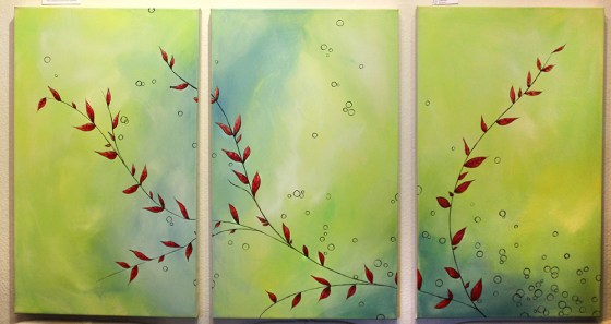 Work in Progress: Three 18 x 42" acrylic on canvas