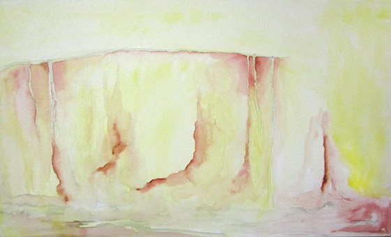 18 x 30" watercolor on canvas