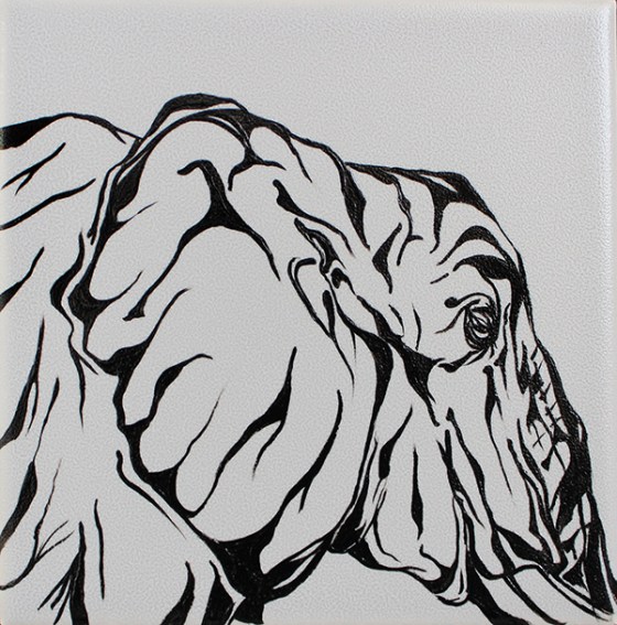 6 x 6" Tile paint on ceramic tile