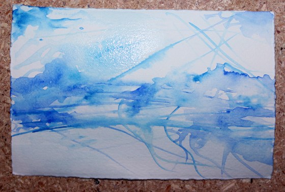 Work in progress inspired cells microscope slide