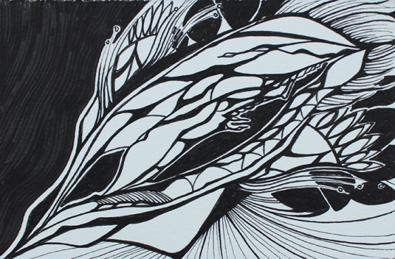 ~3 x 5" ink on paper