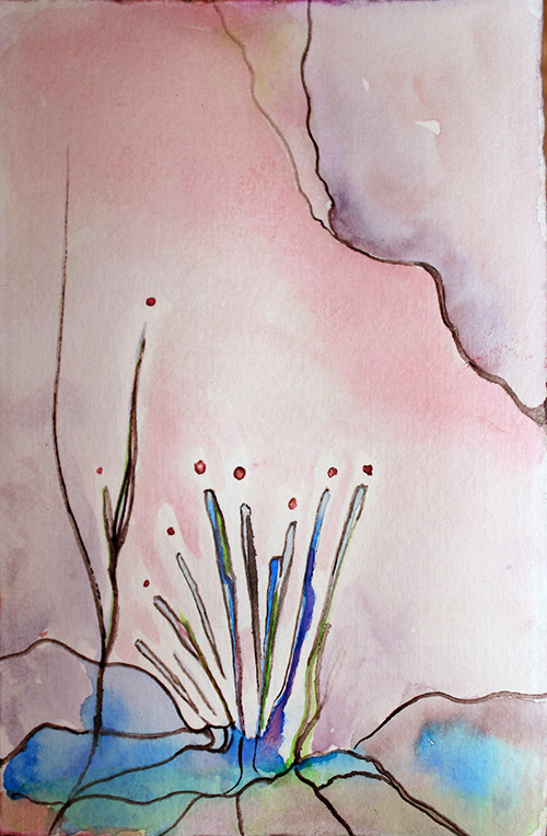 3.25 x 5.25" Watercolor on paper