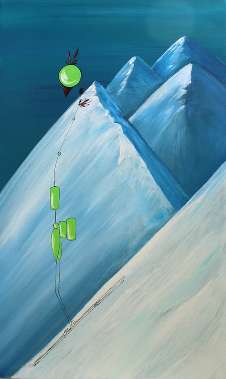 Work in Progress, Acrylic and ink on canvas