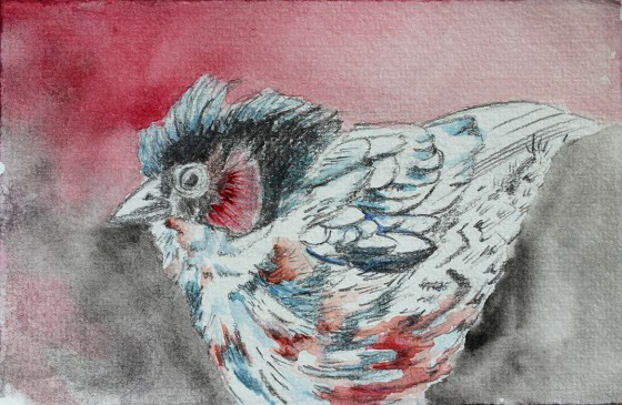 3.25 x 5.25" watercolor and pencil work in progress