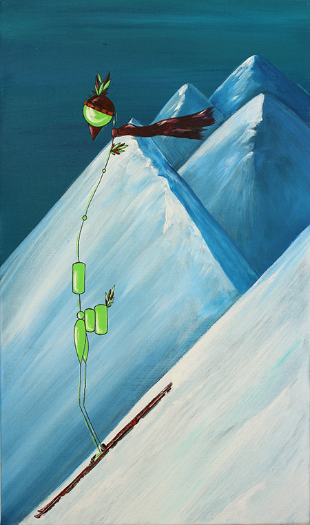 Acrylic and ink on canvas