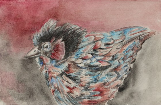 3.25 x 5.25" Watercolor and pencil on paper