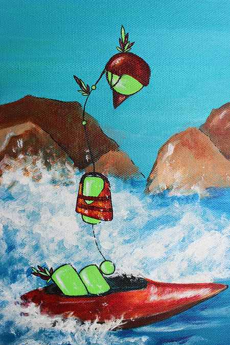 Bird on Kayak Bird Detail