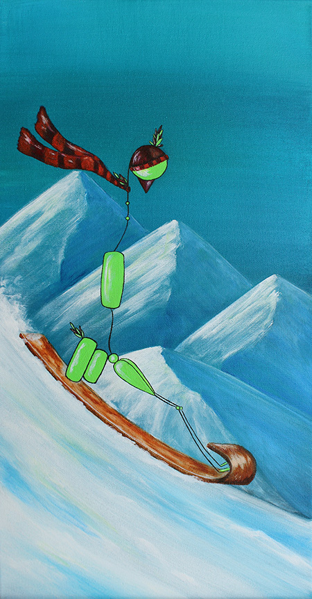 Acrylic and ink on canvas