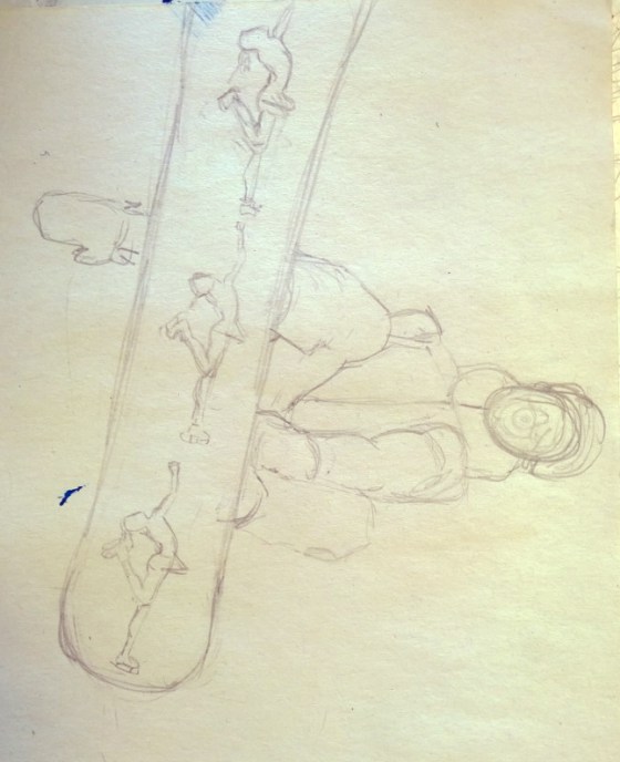 snow boarder with skater