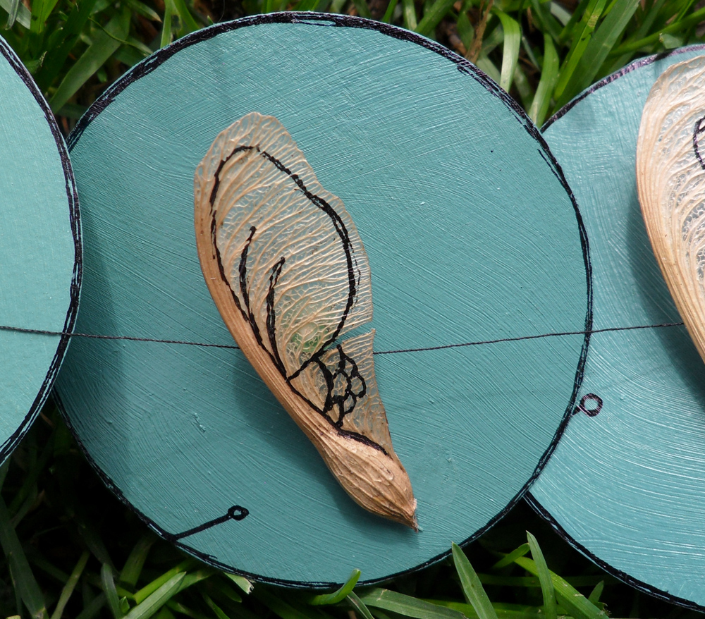 Cranes & Seeds Wing Detail