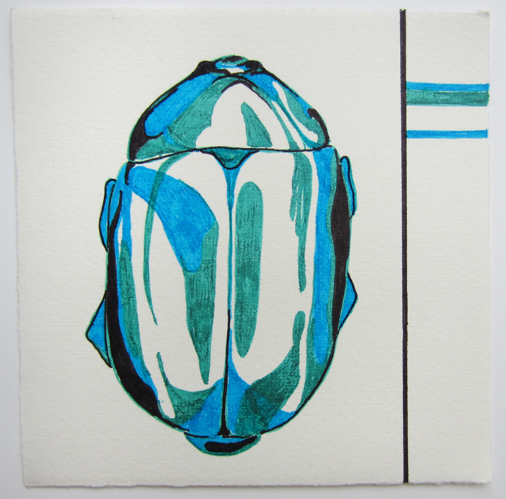 Day 19: Beetle Love Blue Detail