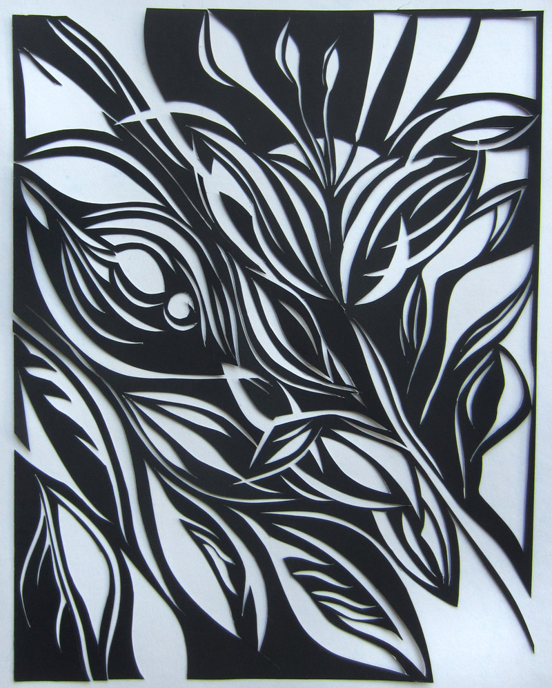 Day 89 (7/26/12): Cut Paper Abstraction 4